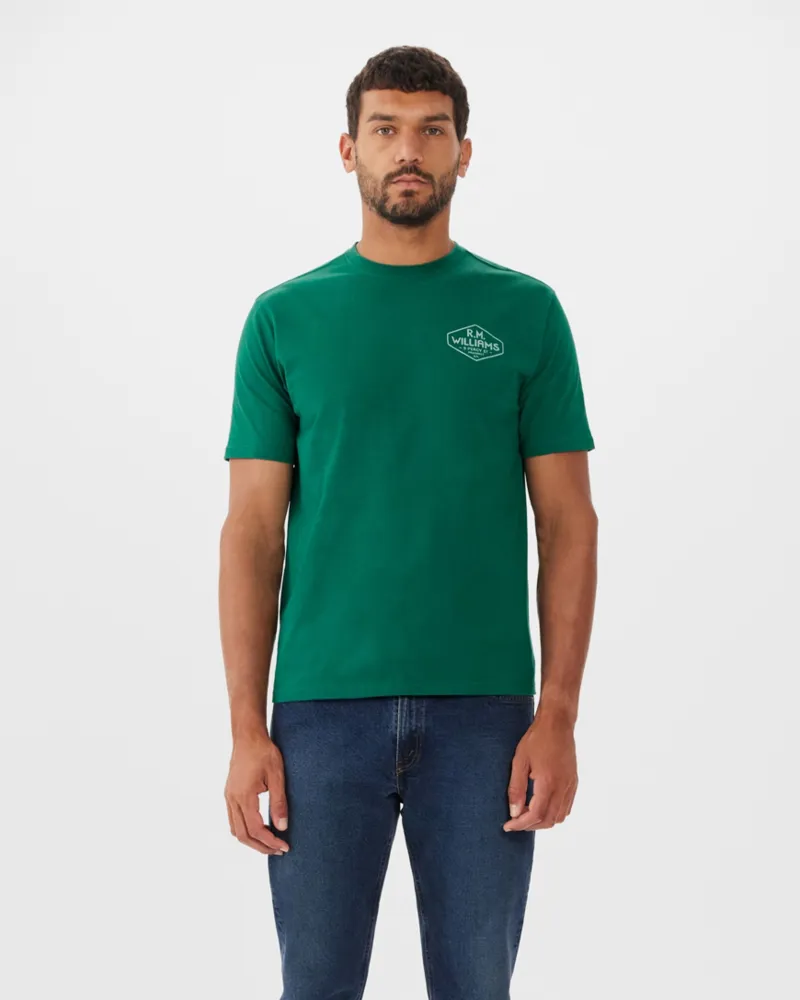 RM Williams Gladstone T-Shirt Forest Green-1